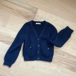 Misha and Puff Navy Blue Cardigan Sweater